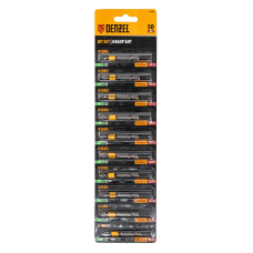 Бита DENZEL PZ2х50, сталь S2, 10 шт., круглый профиль, отрывная упаковка, , Е 6,3