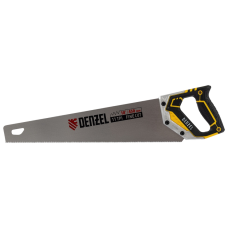 Ножовка по дереву DENZEL 450 мм, 11 TPI, зуб 3D, металлопластиковая рукоятка
