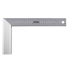 Угольник DENZEL 32397 300 мм, нержавеющая сталь, градуировка, алюминиевое основание Угольник DENZEL 32397 300 мм, нержавеющая сталь, градуировка, алюминиевое основание
