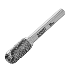 Борфреза по металлу DENZEL твердосплавная, цилиндрическая закругленная, тип-С, 10 мм Борфреза по металлу DENZEL твердосплавная, цилиндрическая закругленная, тип-С, 10 мм