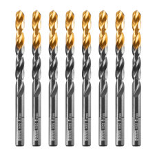 Сверло по металлу DENZEL 8 мм, HSS-Tin, Golden Tip, 8 шт. Сверло по металлу DENZEL 8 мм, HSS-Tin, Golden Tip, 8 шт.