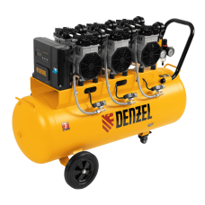 Компрессор безмасляный, малошумный DENZEL DLS 3300/100, 3300 Вт,3x1100, 100 л, 570 л/мин ,блок управления Компрессор безмасляный, малошумный DENZEL DLS 3300/100, 3300 Вт,3x1100, 100 л, 570 л/мин ,блок управления