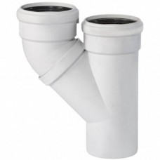 Тройник Ostendorf 100х100 параллельный SKРA бесшумная светло-серая PP-MD