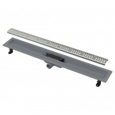 Желоб AlcaPlast Simple водоотводящий с порогами для перфорированной решетки APZ10-650M