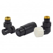 Комплект трехосевой SCHLOSSER STANDARD MINI 1/2" правый, Ral 9005, с термоголовкой MINI M30x1,5