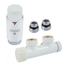 Комплект подключения SCHLOSSER DUO-PLEX 3/4xM22x1,5 Угловой, левый, белый + BRILLANT M30*1,5 + 2 Нип