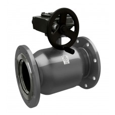 Кран шаровой стальной фланцевый LD Ду150 Ру16 с редуктором