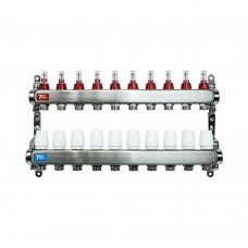 Группа коллект. VIEIR 1х10х3/4" с расходомер, дренаж. кр, воздухоотвод., нерж. сталь VR113-10A