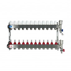 Группа коллект. VIEIR 1х12х3/4" с расходомер, дренаж. кр, воздухоотвод., нерж. сталь VR113-12A