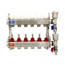 Группа коллект. VIEIR 1х6х3/4" с расходомер, дренаж. кр, воздухоотвод., нерж. сталь VR113-06A