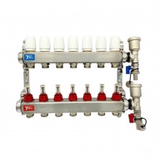 Группа коллект. VIEIR 1х7х3/4" с расходомер, дренаж. кр, воздухоотвод., нерж. сталь VR113-07A