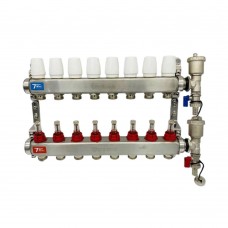 Группа коллект. VIEIR 1х8х3/4" с расходомер, дренаж. кр, воздухоотвод., нерж. сталь VR113-08A