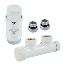 Узел ниж.подключ.SCHLOSSER DUO-PLEX 6021 3/4 x М22x1,5 + 2 Нип. 1/2x3/4 (бел,угл,прав,голов.M30x1,5)