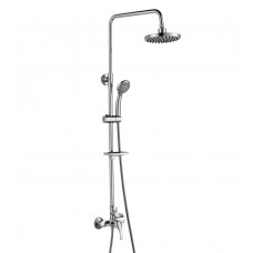 Смеситель Rossinka д/душа A35-45 с верхней лейкой "Тропический дождь" и 3-ф. лейкой, хром