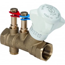 Клапан балансировочный Giacomini R206B ручной DN50 (2") ВВ, Kvs-25.5м3/ч, со штуцерами и дренажём