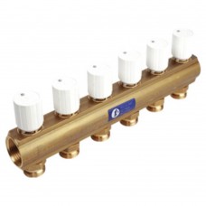 Коллектор Giacomini с термостатическими клапанами 1 1/4" x 18 /7, R553VY027