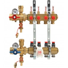 Комплект коллекторного узла Giacomini с динамич. регулир. расхода 1" x 18 /4 выс. расх., R553FKDB124