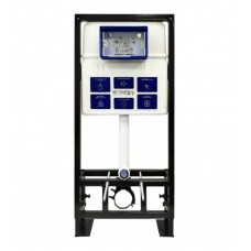 Инсталляция для унитаза BETTOSERB sava free standing, клавиша смыва cool черный матовый круг.