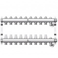 Коллектор Wester нерж. 1"-3/4 в сборе на 9 выходов с 2 заглушками, W903.9