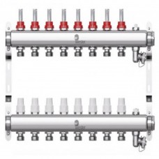 Коллектор Wester нерж. 1"-3/4 в сборе с расходомерами на 8 выходов, W902.8