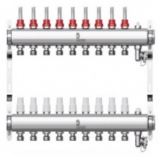 Коллектор Wester нерж. 1"-3/4 в сборе с расходомерами на 9 выходов, W902.9