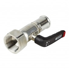 Кран шаровой HENCO из нерж. стали с ручкой, пресс-ВР 32x1 1/4"