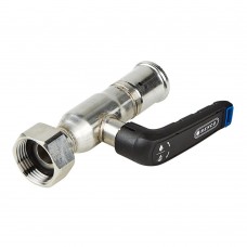 Кран шаровой HENCO из нерж. стали с ручкой, пресс-накидная гайка, 26x1"