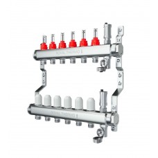 Коллектор Royal Thermo нерж. в сборе с расходомерами 1" ВР-3/4" НР с автомат. воздухоотвод-ми 7 вых. Коллектор Royal Thermo нерж. в сборе с расходомерами 1" ВР-3/4" НР с автомат. воздухоотвод-ми 7 вых.