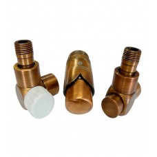 Комплект термостатический SCHLOSSER 1/2 трёхосевой, правый, для пластика, латунь антик