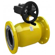 Кран шаровой стальной фланцевый LD Gas Ду200/150 Ру16 неполнопроходной с редуктором Кран шаровой стальной фланцевый LD Gas Ду200/150 Ру16 неполнопроходной с редуктором