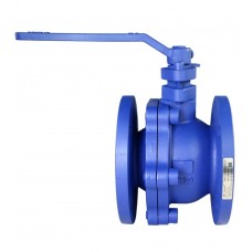 Кран шаровой чугунный фланцевый РИДАН DN100 PN16 полнопроходной, с рукояткой Кран шаровой чугунный фланцевый РИДАН DN100 PN16 полнопроходной, с рукояткой