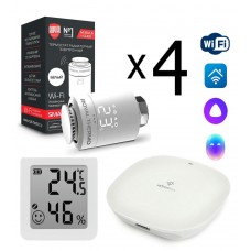 Комплект управления Royal Thermo для 4 радиаторов по Wi-Fi Smart Heat HH-01/THS30ZB, белый