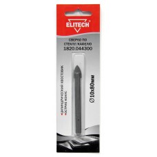 Elitech Сверло 10х80мм стекло 1820.044300 Elitech Сверло 10х80мм стекло 1820.044300