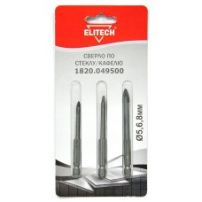 Elitech Набор сверл по стеклу 3шт 1820.049500 Elitech Набор сверл по стеклу 3шт 1820.049500
