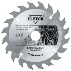Elitech Диск пильный 140х20/16 20зуб 1820.052700 Elitech Диск пильный 140х20/16 20зуб 1820.052700