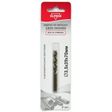 Elitech Кобальтовое сверло 3.5х70 2шт 1820.065000 Elitech Кобальтовое сверло 3.5х70 2шт 1820.065000