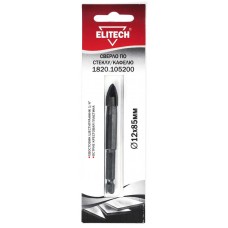 Elitech Сверло 12х85мм HEX1/4' стекло 1820.105200 Elitech Сверло 12х85мм HEX1/4' стекло 1820.105200