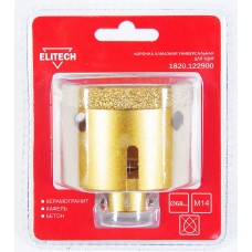 Elitech Коронка алмазная, 68мм х М14, удл. 1820.122900 Elitech Коронка алмазная, 68мм х М14, удл. 1820.122900