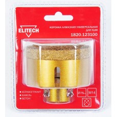 Elitech Коронка алмазная, 75мм х М14 1820.123100 Elitech Коронка алмазная, 75мм х М14 1820.123100
